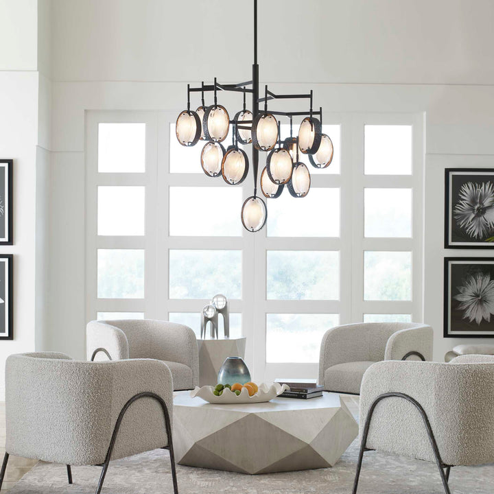 Maxin 15 Light Large Bronze Chandelier Accessories Uttermost