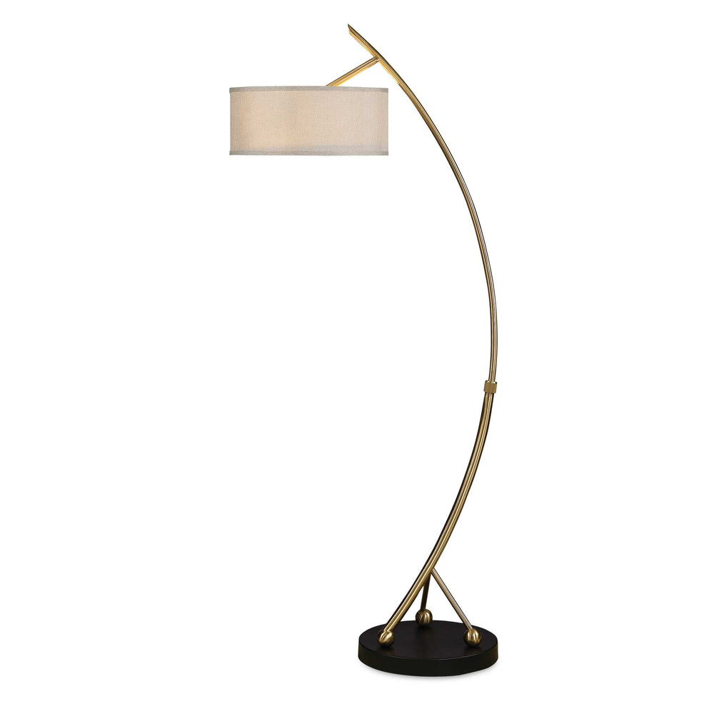 Vardar Curved Brass Floor Lamp Accessories Uttermost