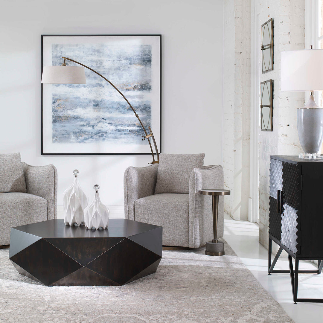 Calogero Bronze Arc Floor Lamp Accessories Uttermost