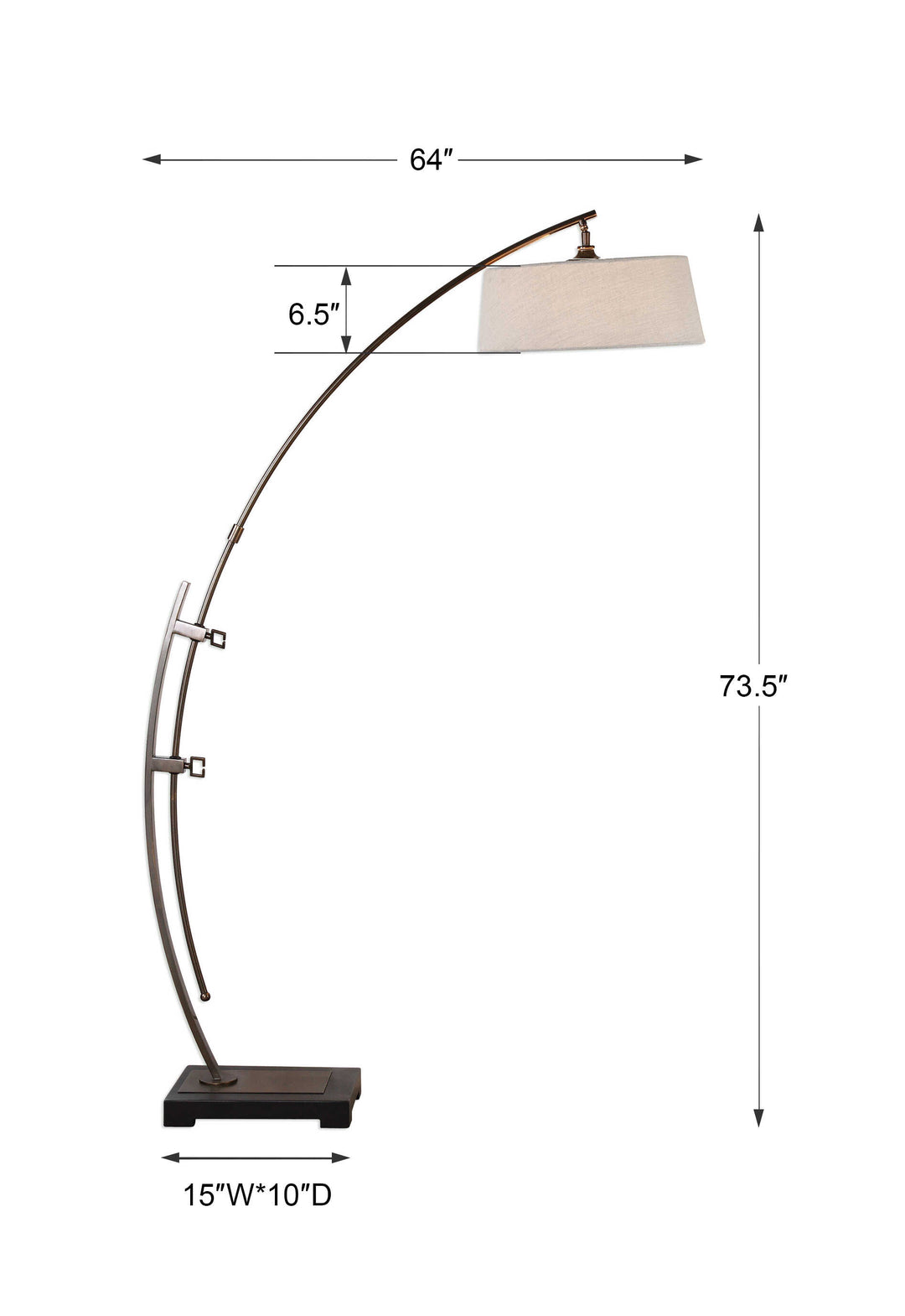 Calogero Bronze Arc Floor Lamp Accessories Uttermost