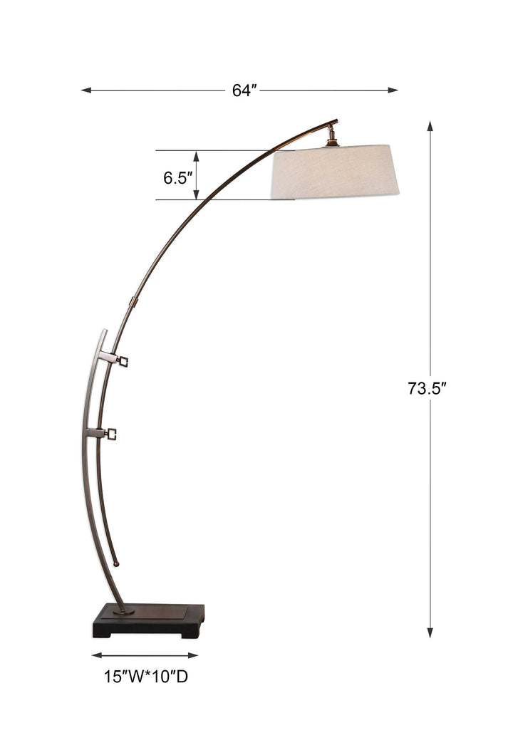 Calogero Bronze Arc Floor Lamp Accessories Uttermost