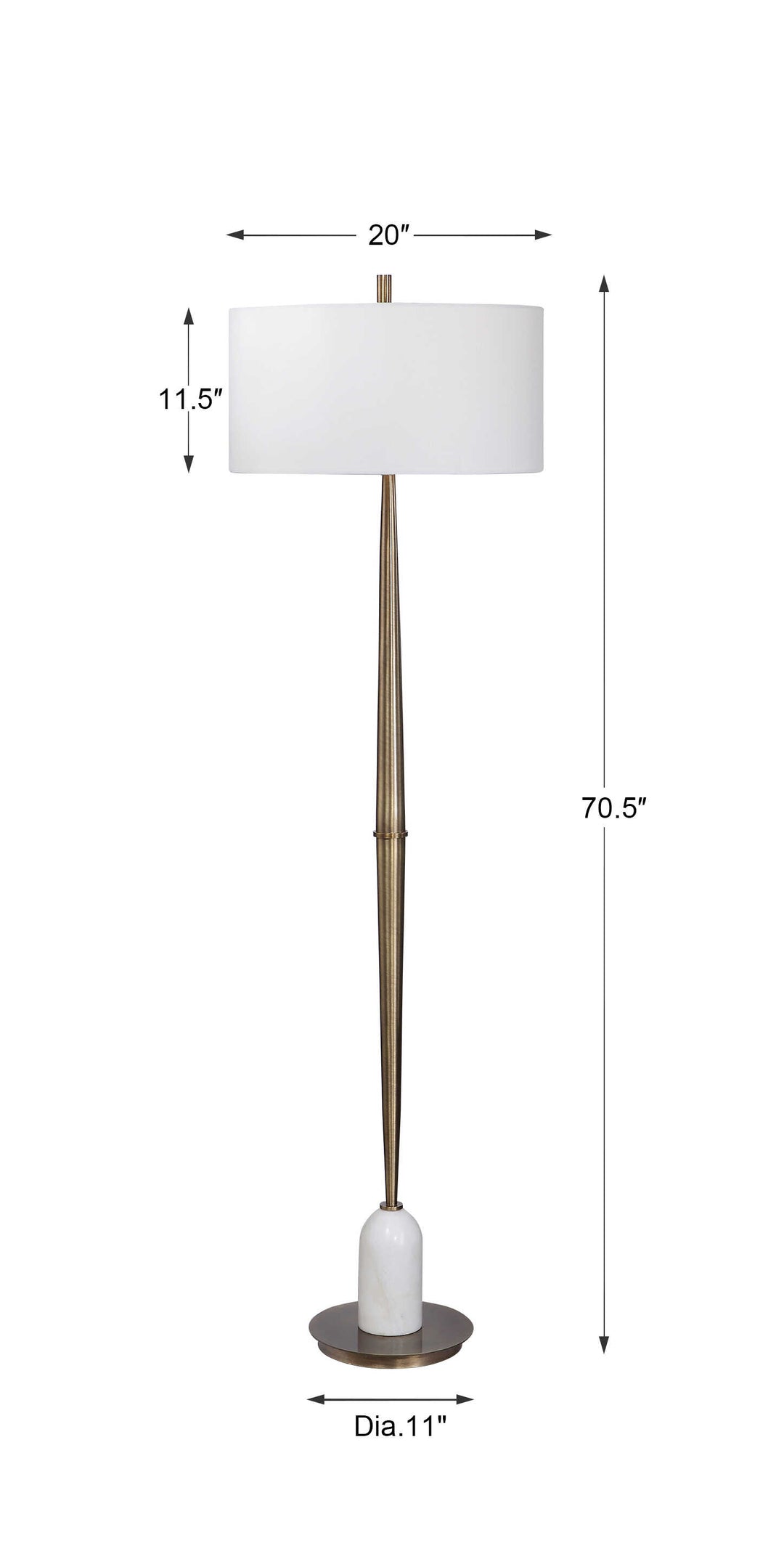 Minette Mid-Century Floor Lamp Accessories Uttermost