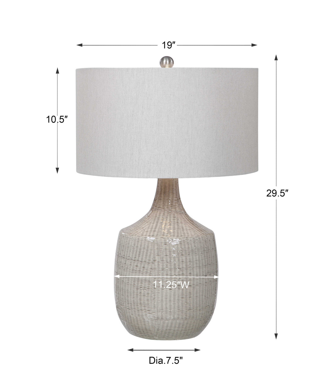 Felipe Gray Table Lamp Accessories Uttermost