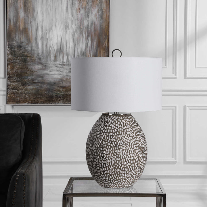 Cyprien Gray White Table Lamp Accessories Uttermost