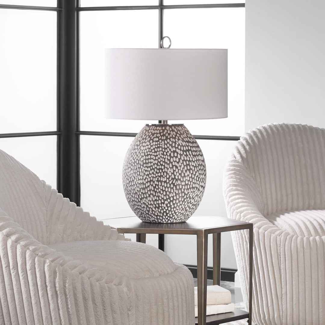 Cyprien Gray White Table Lamp Accessories Uttermost