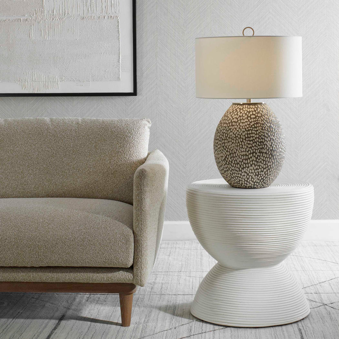 Cyprien Gray White Table Lamp Accessories Uttermost