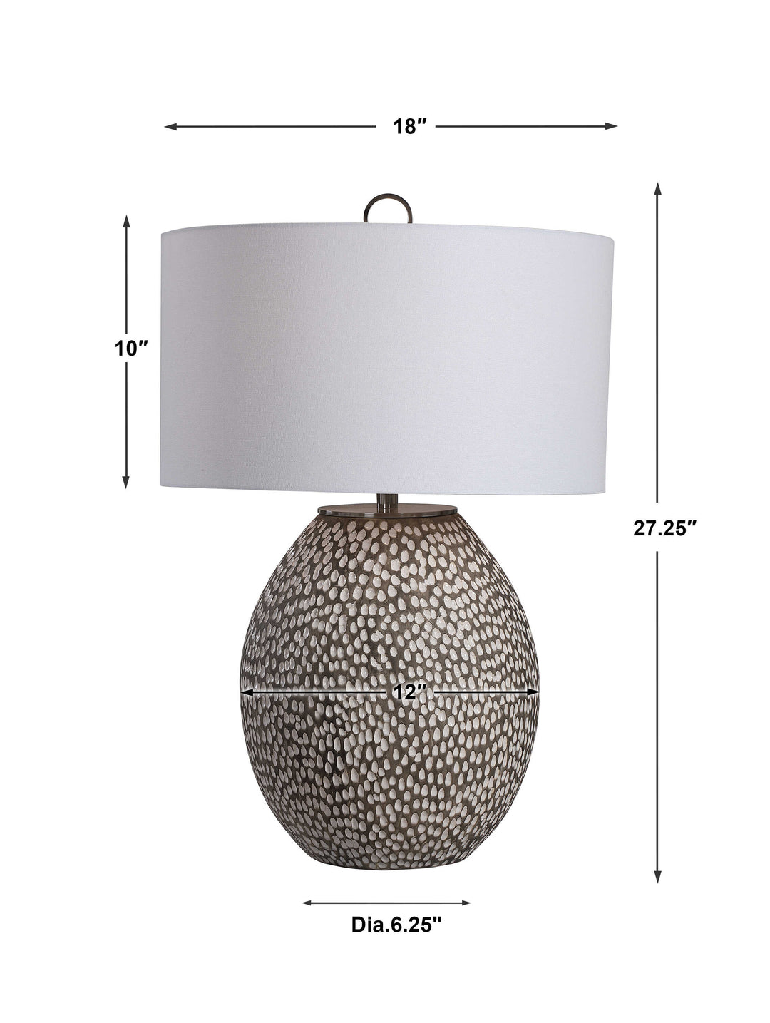 Cyprien Gray White Table Lamp Accessories Uttermost