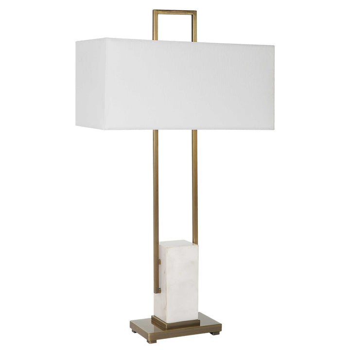 Column White Marble Table Lamp Accessories Uttermost