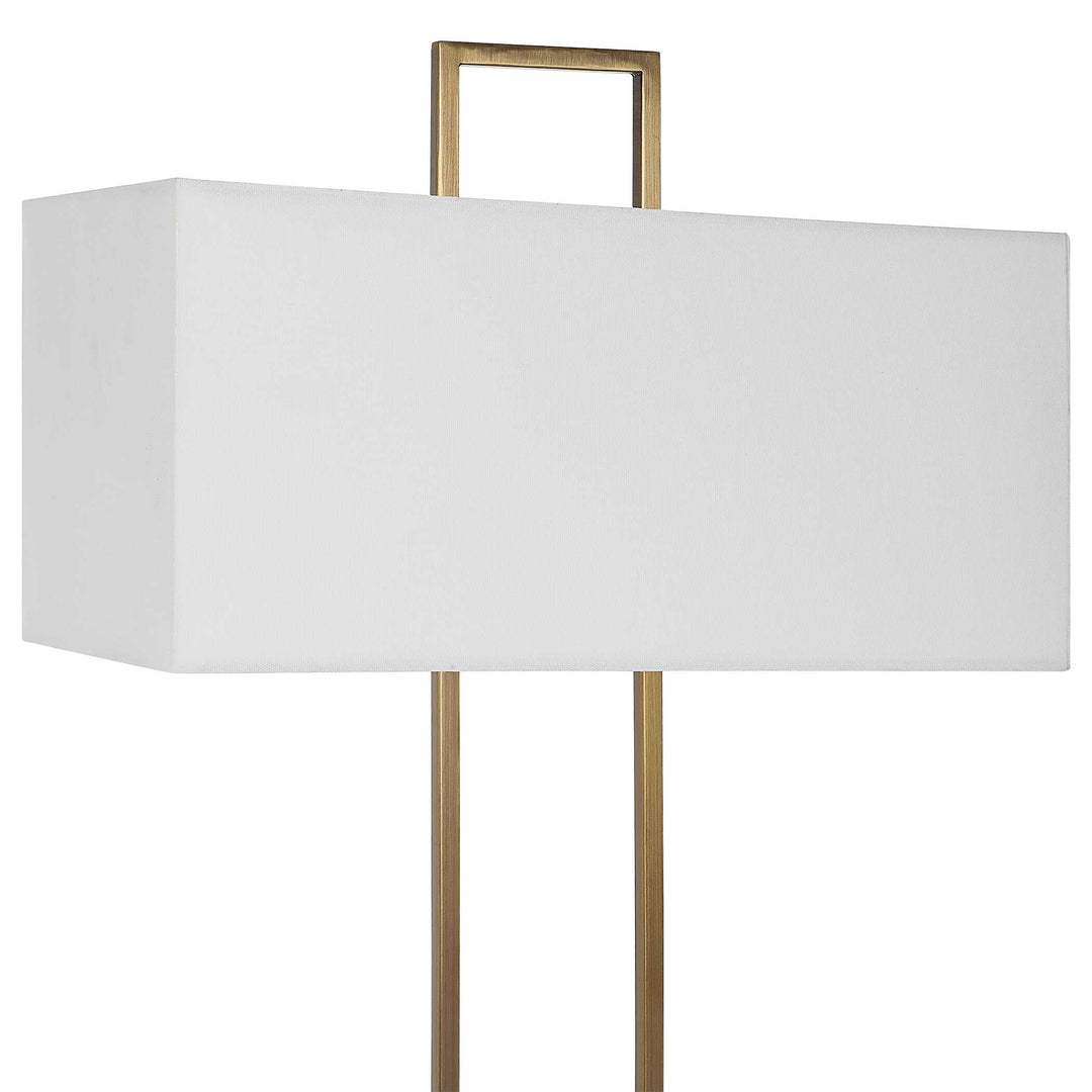 Column White Marble Table Lamp Accessories Uttermost