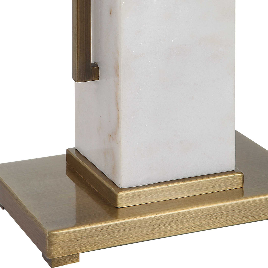 Column White Marble Table Lamp Accessories Uttermost