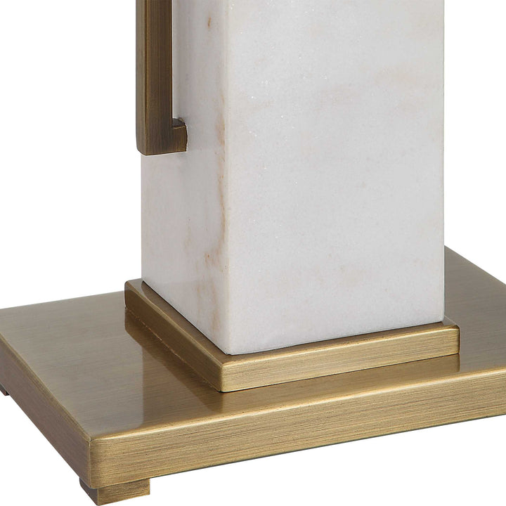 Column White Marble Table Lamp Accessories Uttermost