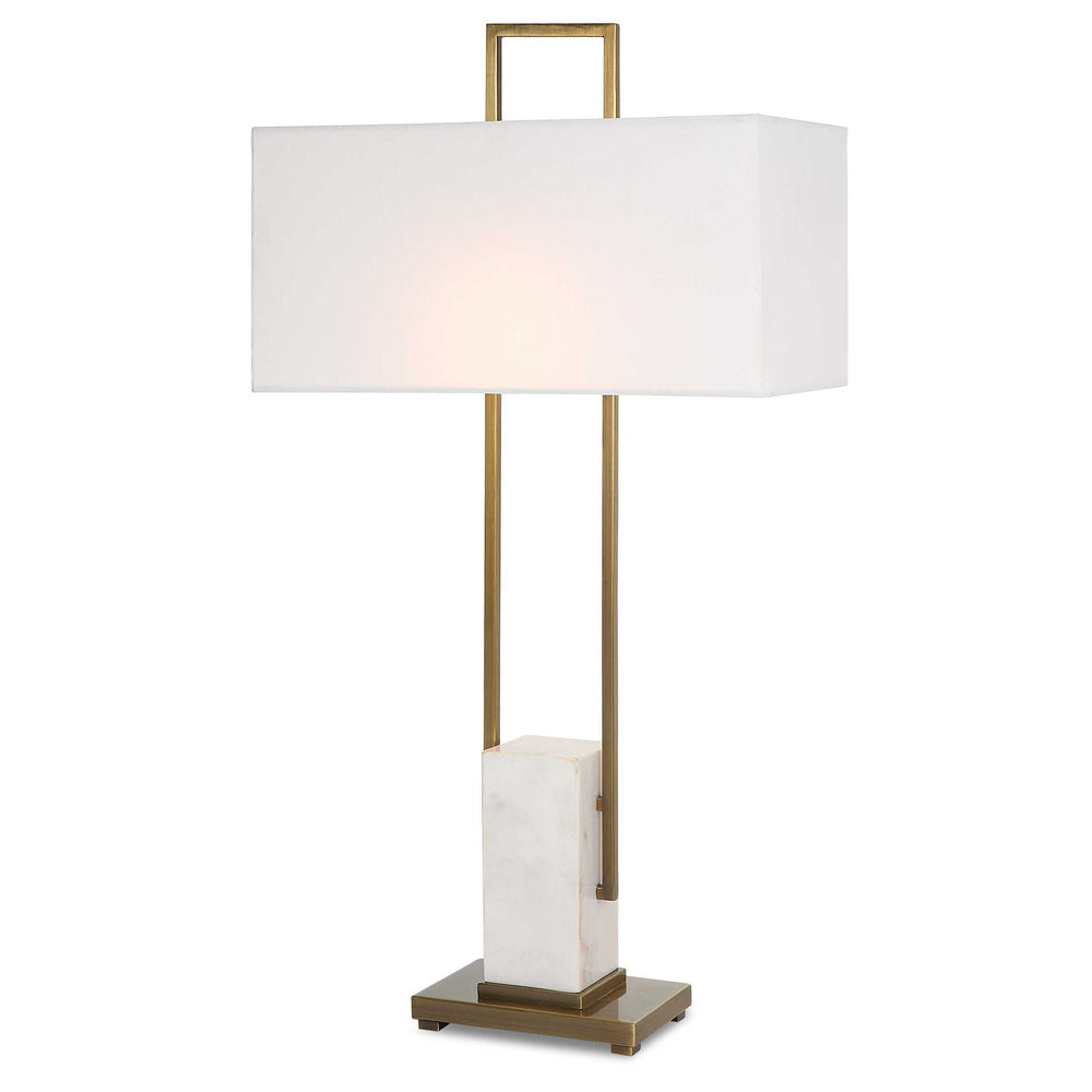 Column White Marble Table Lamp Accessories Uttermost