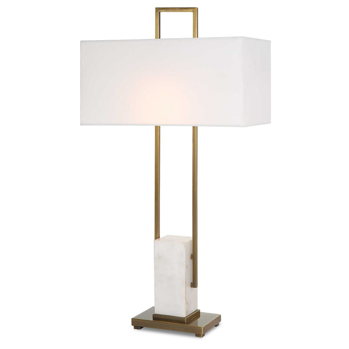 Column White Marble Table Lamp Accessories Uttermost
