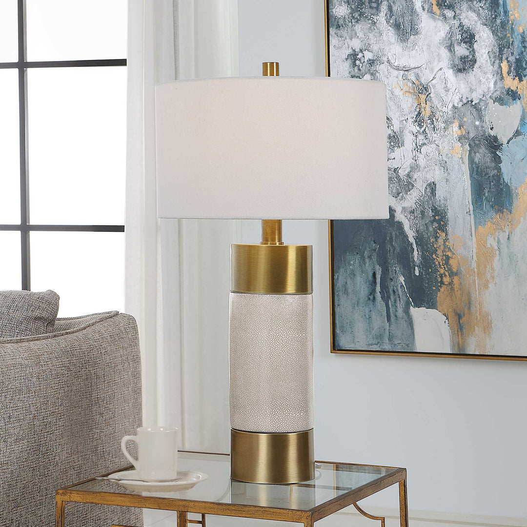 Adelia Ivory & Brass Table Lamp Accessories Uttermost