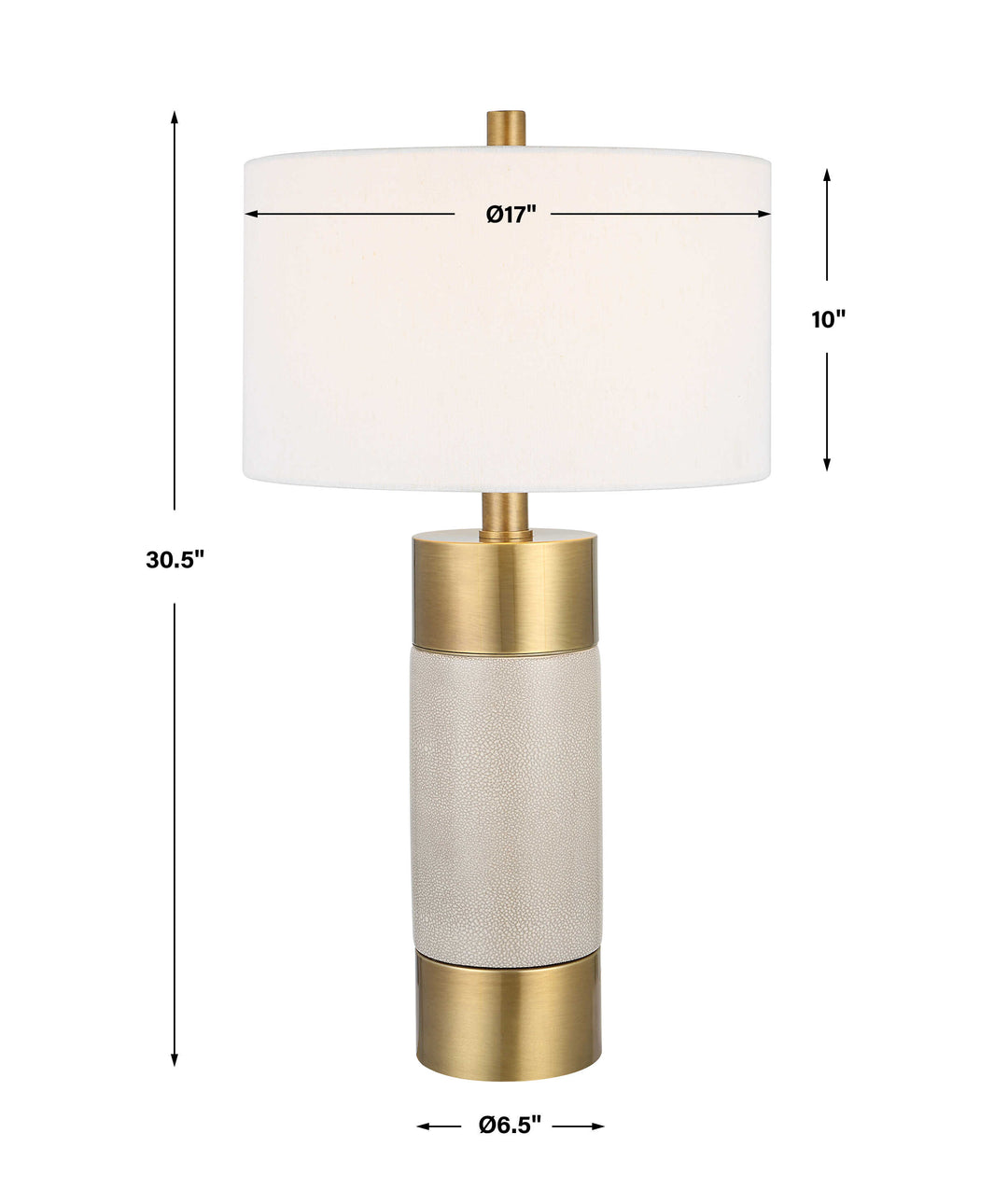 Adelia Ivory & Brass Table Lamp Accessories Uttermost