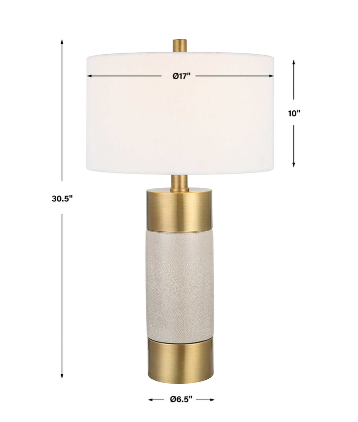 Adelia Ivory & Brass Table Lamp Accessories Uttermost