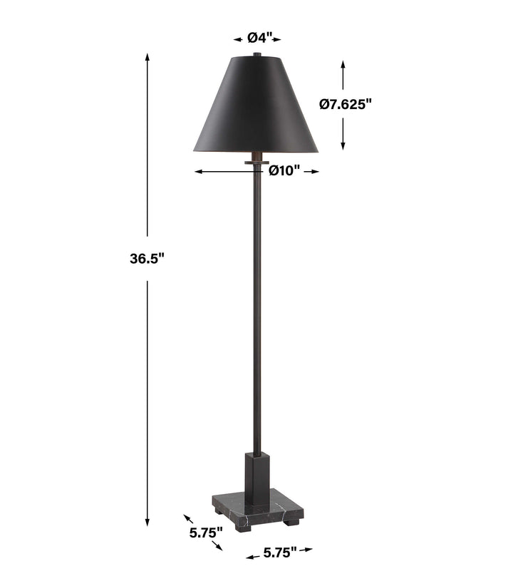 Pilot Black Buffet Lamp Accessories Uttermost