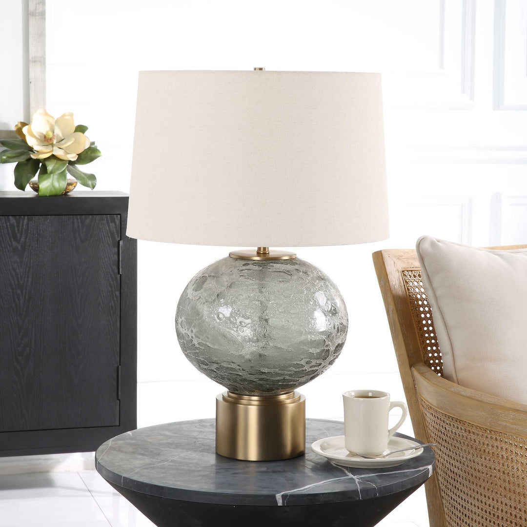 Lunia Gray Glass Table Lamp Accessories Uttermost