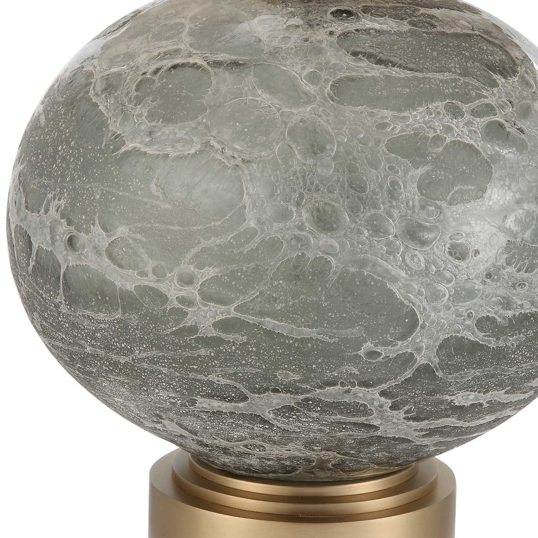 Lunia Gray Glass Table Lamp Accessories Uttermost