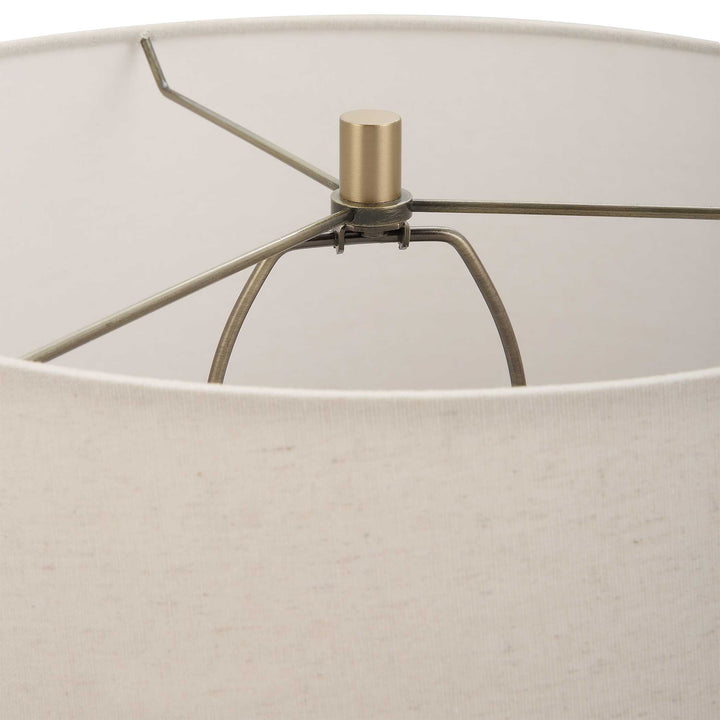 Lunia Gray Glass Table Lamp Accessories Uttermost