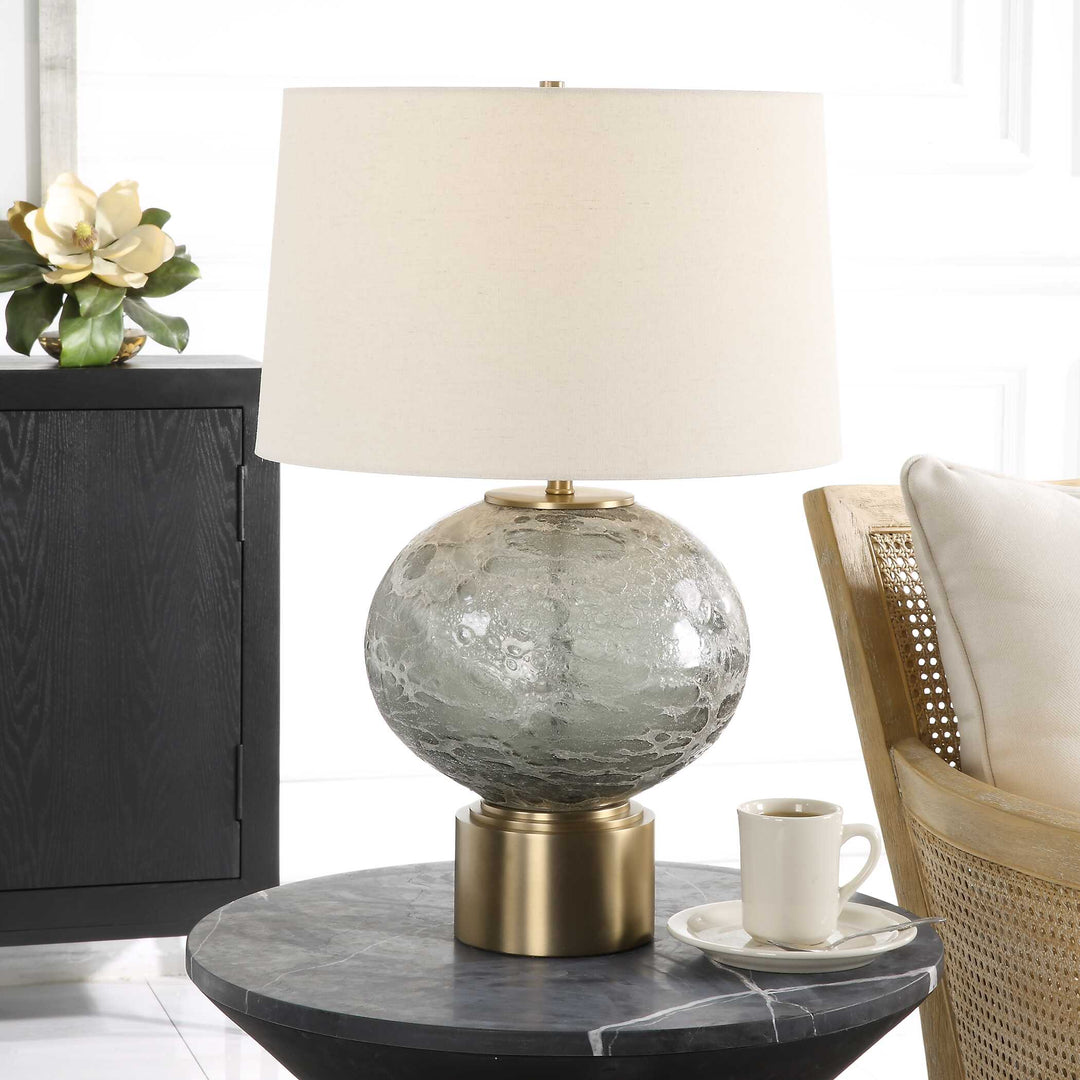 Lunia Gray Glass Table Lamp Accessories Uttermost