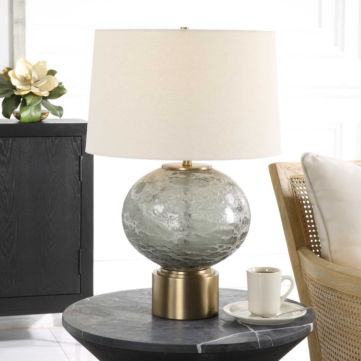 Lunia Gray Glass Table Lamp Accessories Uttermost