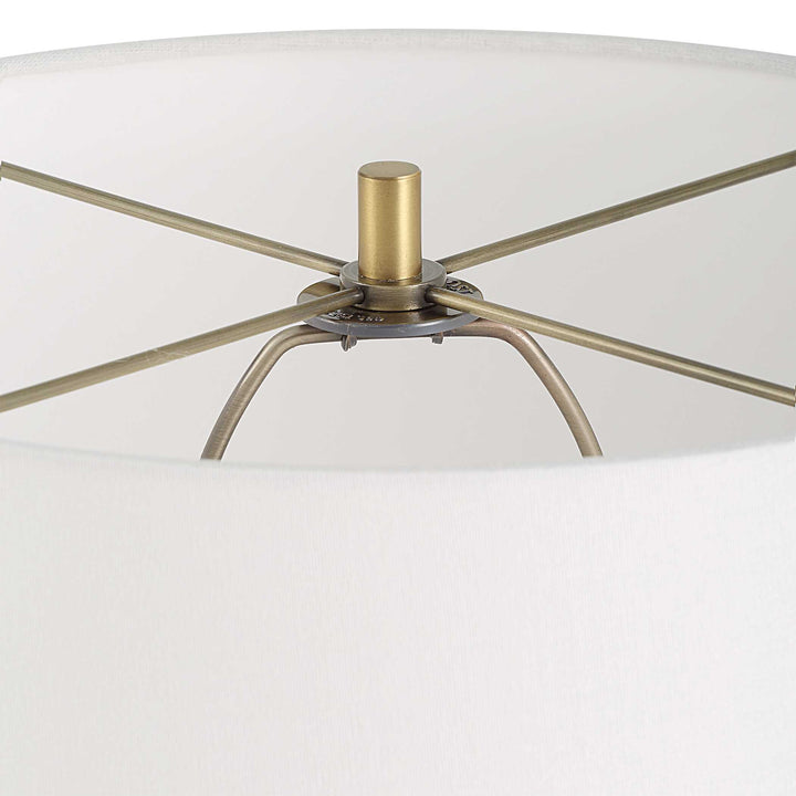 Lyra White & Gold Table Lamp Accessories Uttermost