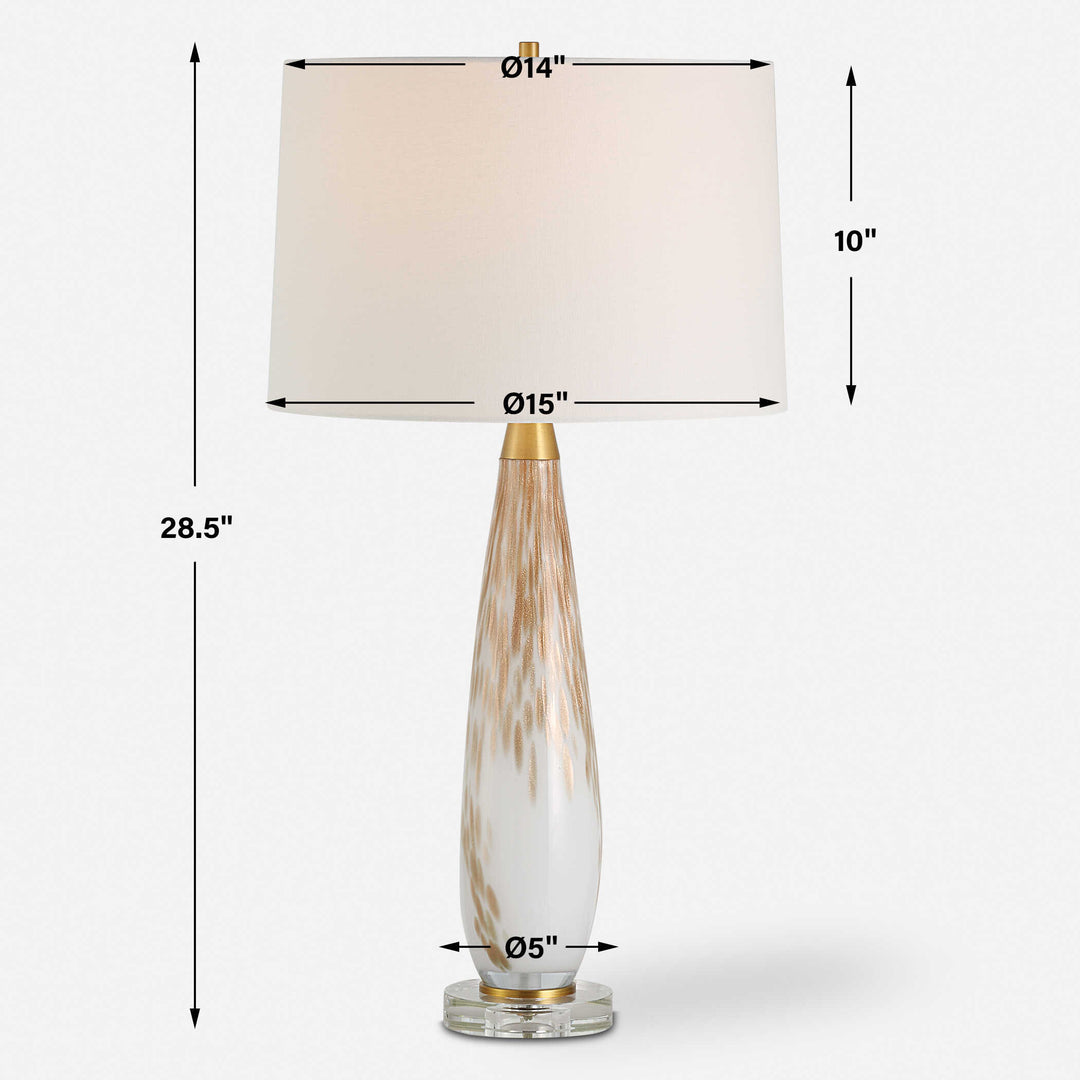 Lyra White & Gold Table Lamp Accessories Uttermost