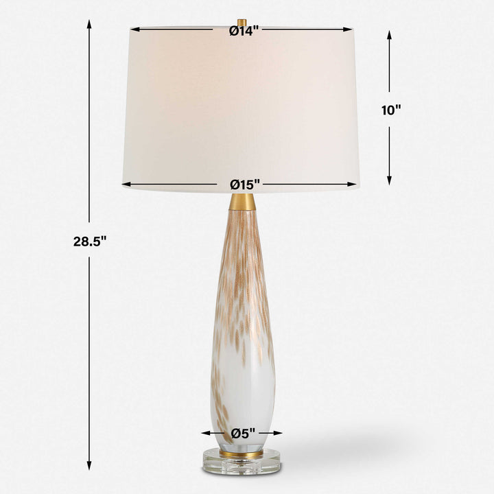 Lyra White & Gold Table Lamp Accessories Uttermost