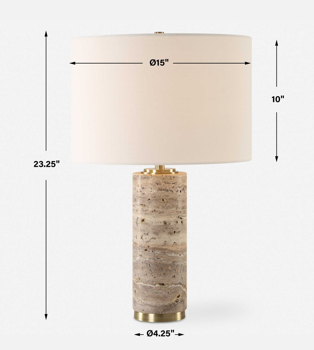 Cortado Travertine Table Lamp Accessories Uttermost