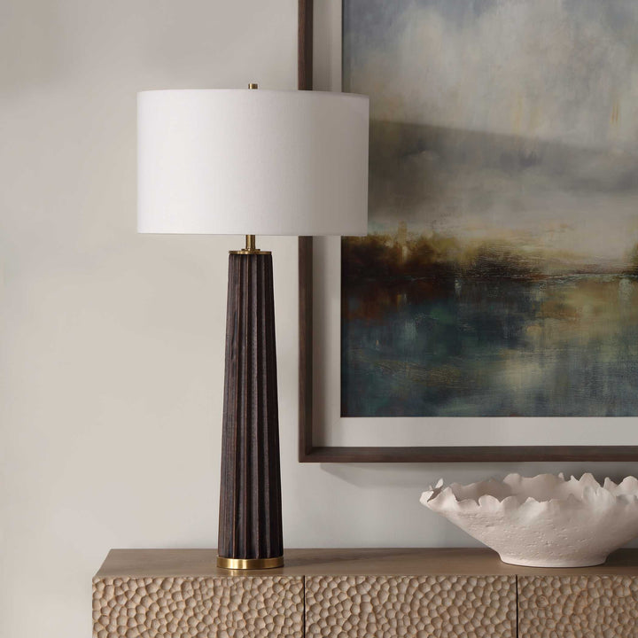 Forage Dark Scalloped Table Lamp Accessories Uttermost