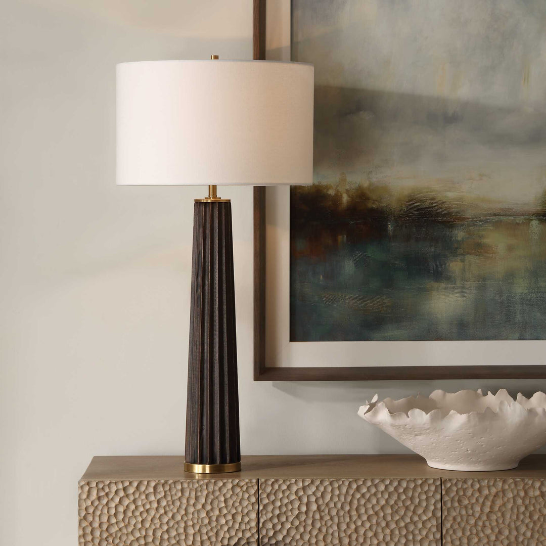Forage Dark Scalloped Table Lamp Accessories Uttermost