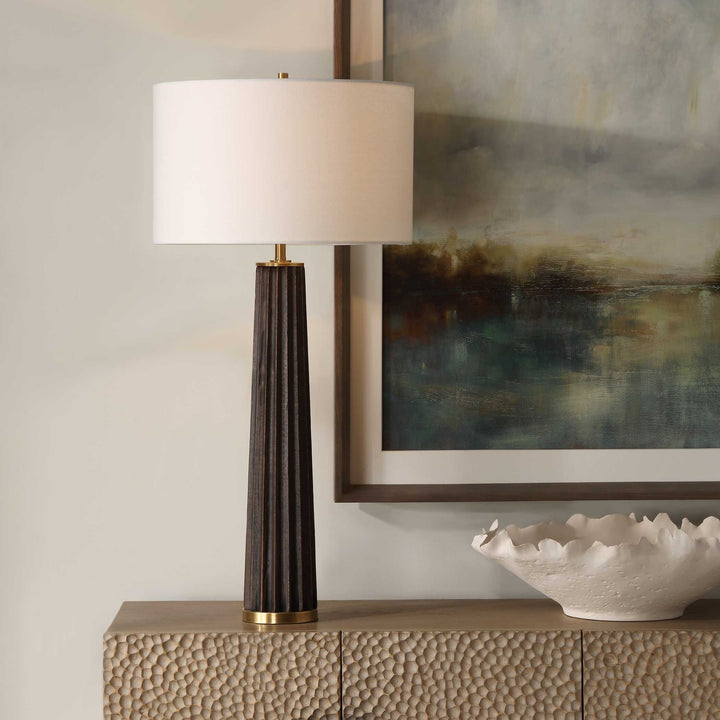 Forage Dark Scalloped Table Lamp Accessories Uttermost