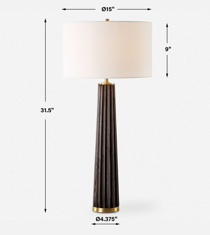 Forage Dark Scalloped Table Lamp Accessories Uttermost