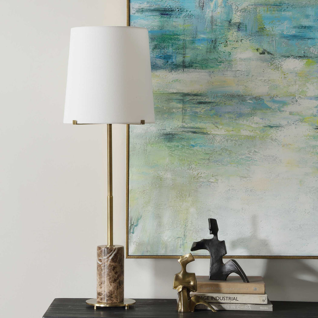 Sepia Brown Marble Buffet Lamp Accessories Uttermost
