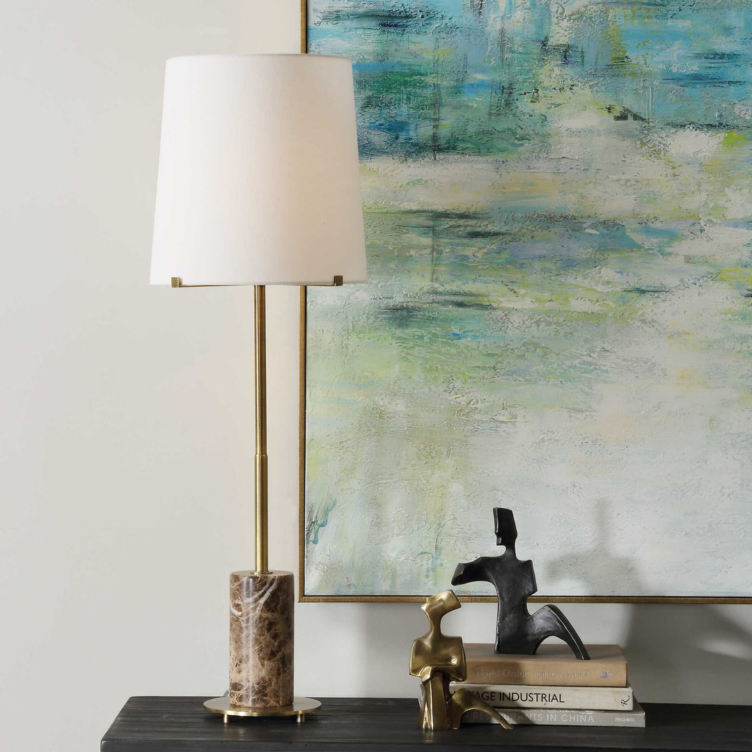 Sepia Brown Marble Buffet Lamp Accessories Uttermost