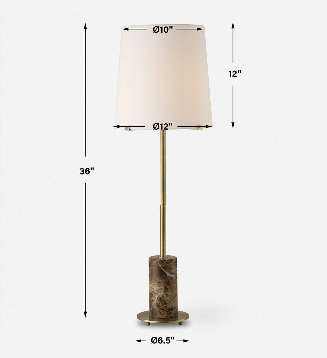 Sepia Brown Marble Buffet Lamp Accessories Uttermost