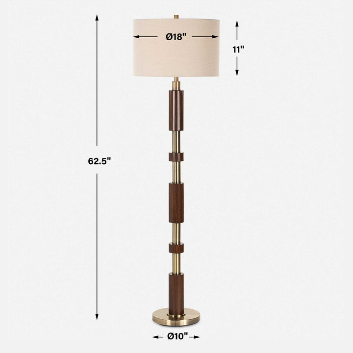 Stacked Wooden Floor Lamp Accessories Uttermost
