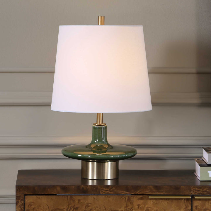 Sieler Glossy Green Table Lamp Accessories Uttermost