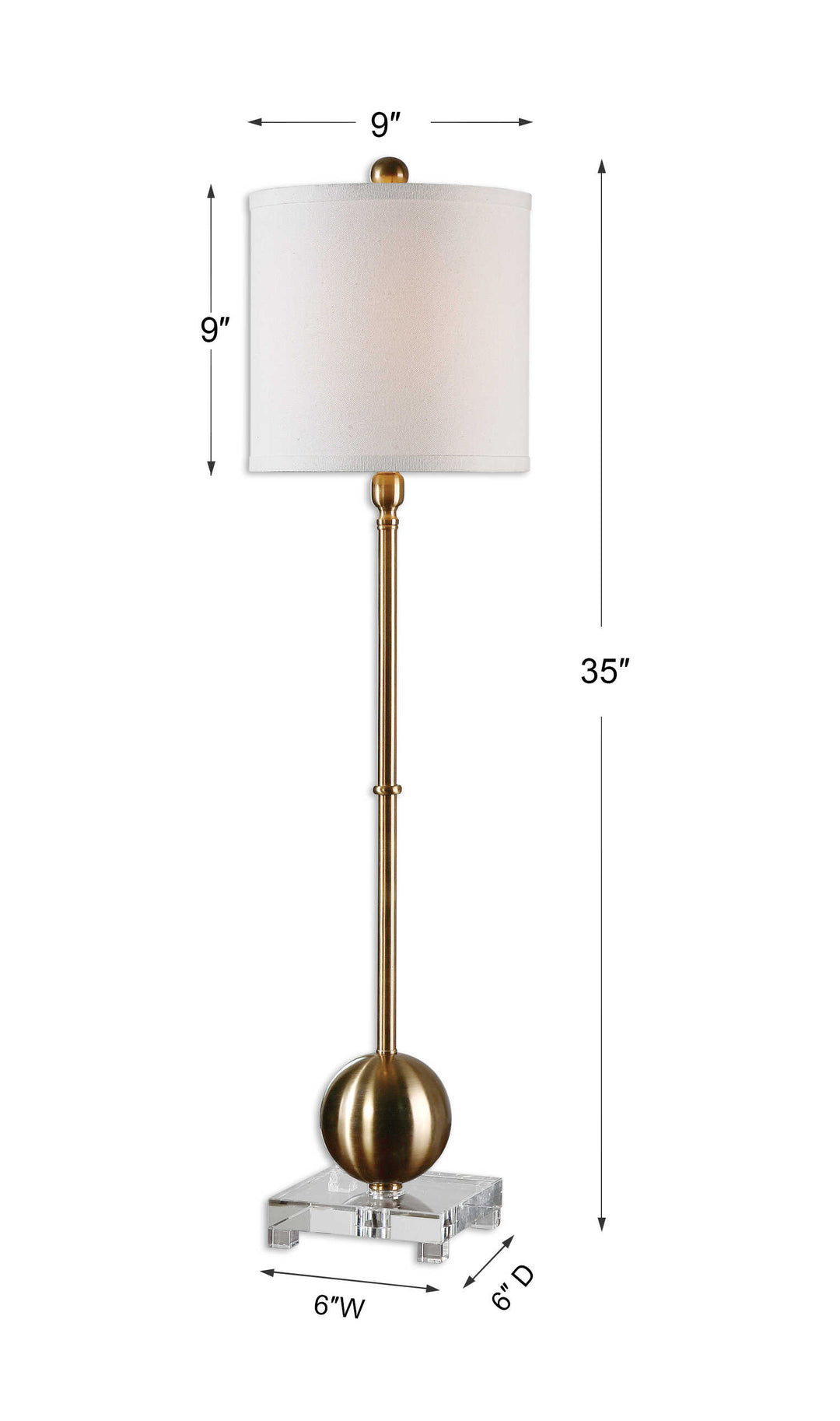 Laton Brass Buffet Lamp Accessories Uttermost