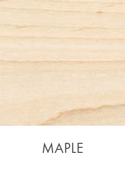 Sample of maple wood showing grain in a natural finish