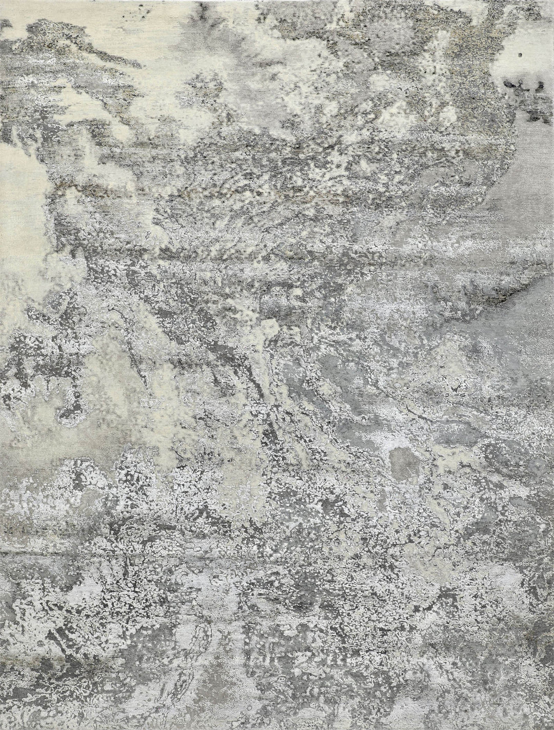 Transitional/Modern Grey/Silver Wool Area Rug: Mafi Signature Modi MDC-1055 (Hand-Knotted Area Rug)
