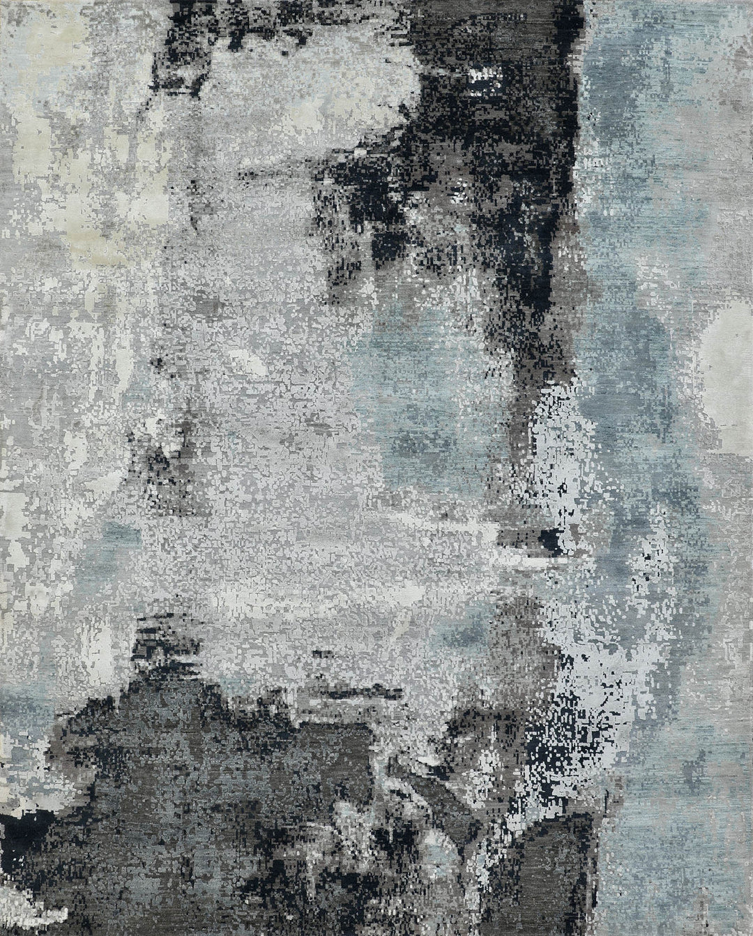 Transitional/Modern Grey/Silver Wool Area Rug: Mafi Signature Modi MDC-1284 (Hand-Knotted Area Rug)