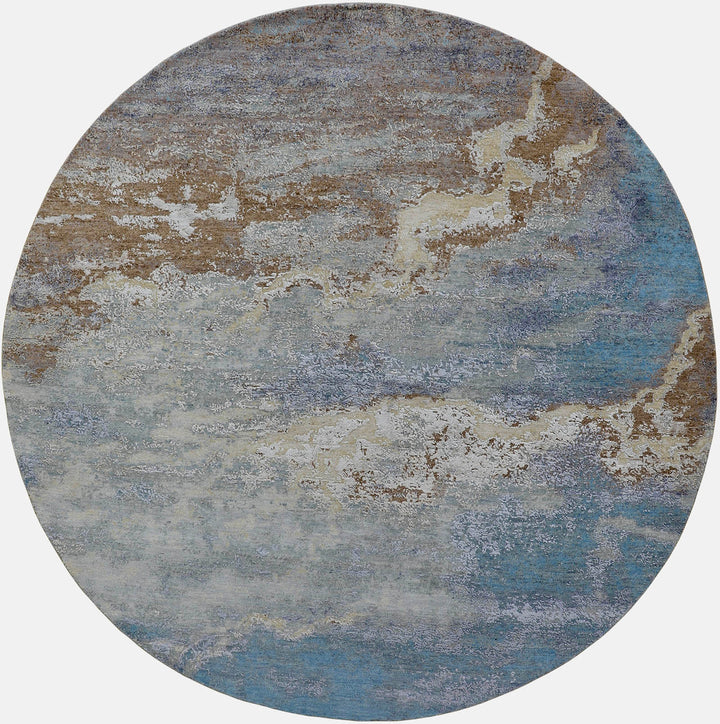 Transitional/Modern Grey/Silver Wool Area Rug: Mafi Signature Modi MDC-1384 (Hand-Knotted Area Rug)