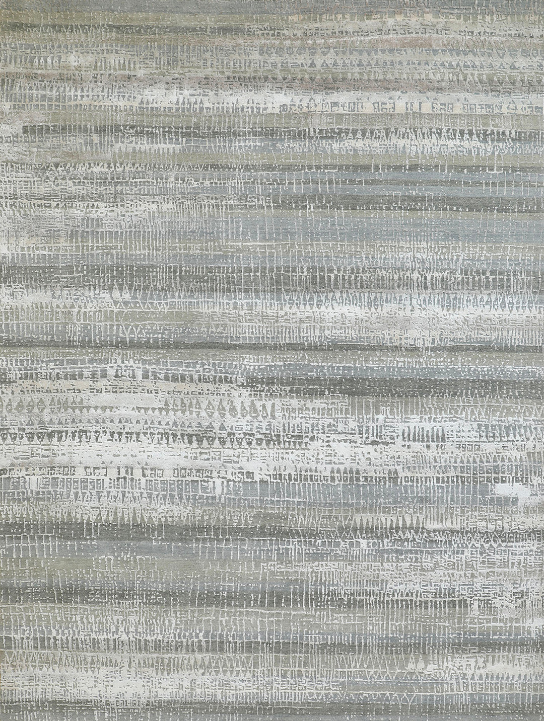 Transitional/Modern Grey/Silver Wool Area Rug: Mafi Signature Modi MDC-1523 (Hand-Knotted Area Rug)
