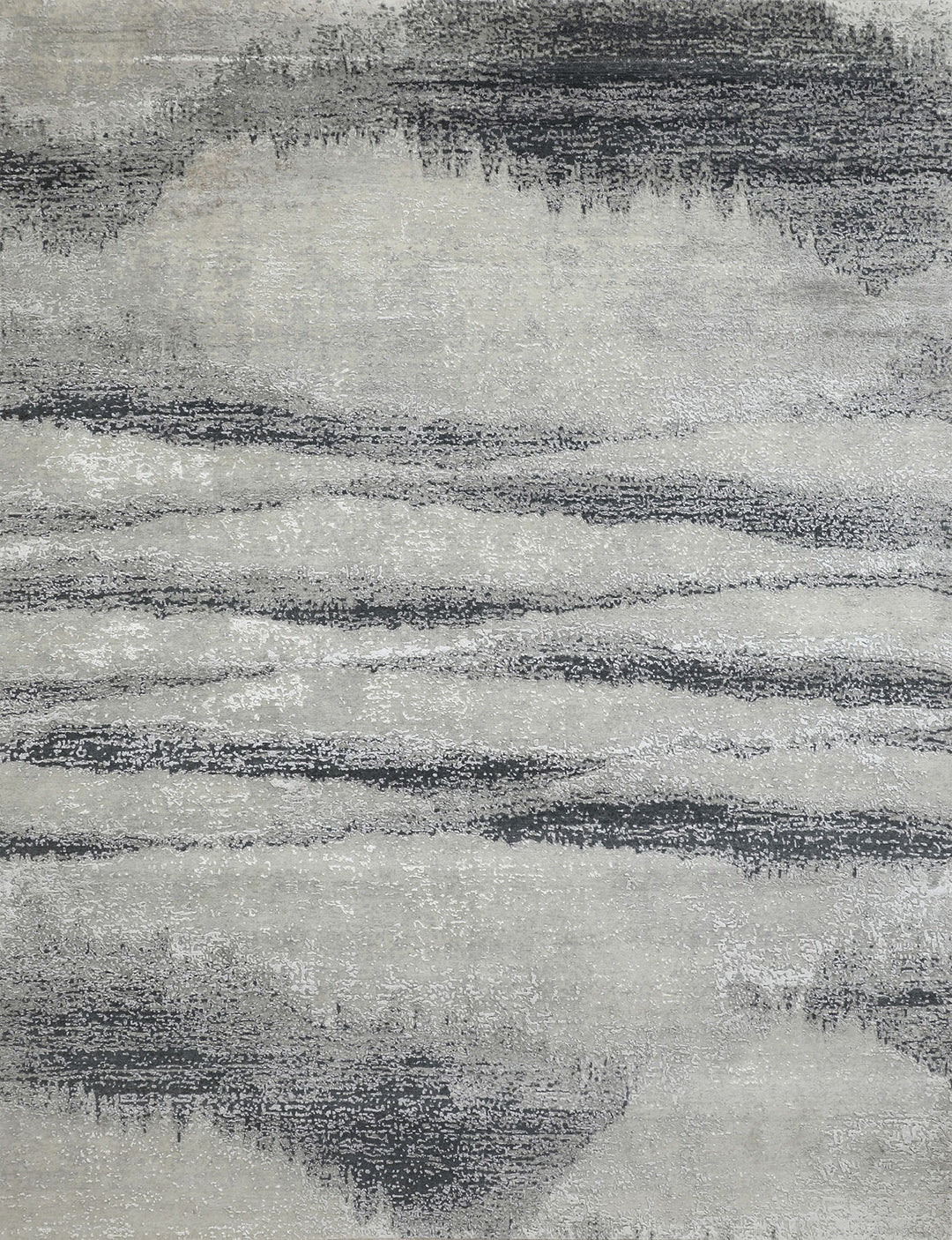 Transitional/Modern Ivory/White Wool Area Rug: Mafi Signature Modi MDC-1556 (Hand-Knotted Area Rug)