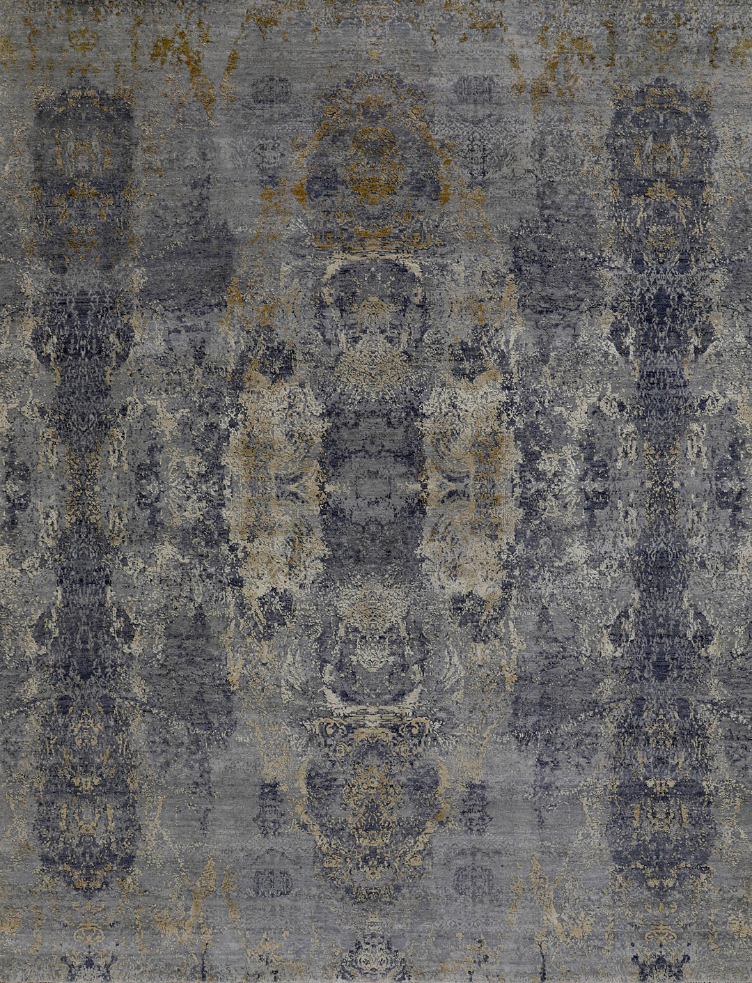 Transitional/Modern Grey/Silver Wool Area Rug: Mafi Signature Modi MDC-631 (Hand-Knotted Area Rug)