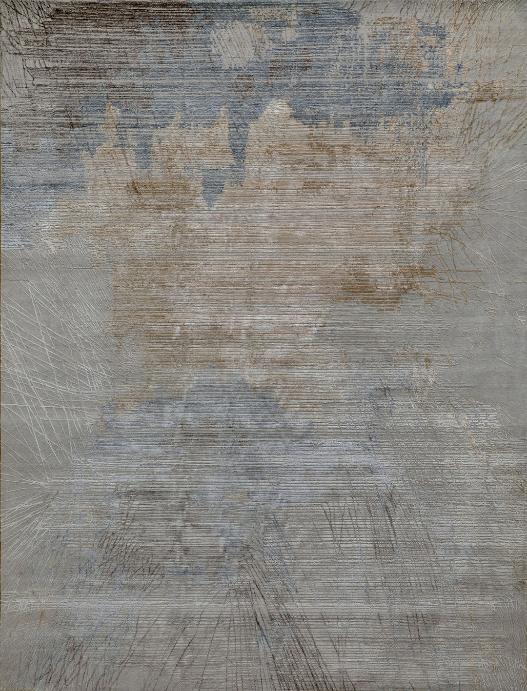 Transitional/Modern Grey/Silver Wool Area Rug: Mafi Signature Modi MDCP (Hand-Knotted Area Rug)