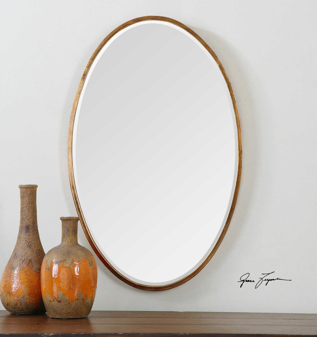 Herleva Gold Oval Mirror Accessories Uttermost