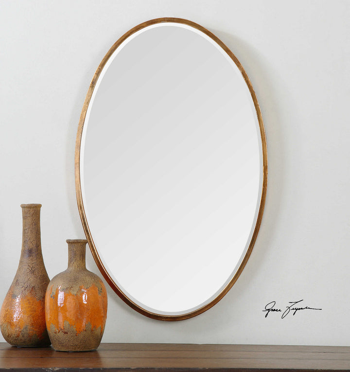 Herleva Gold Oval Mirror Accessories Uttermost